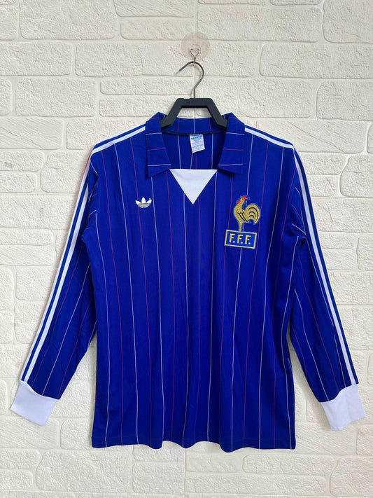 1980-82 France Home Jersey - Long Sleeve - Retro Classic Kits