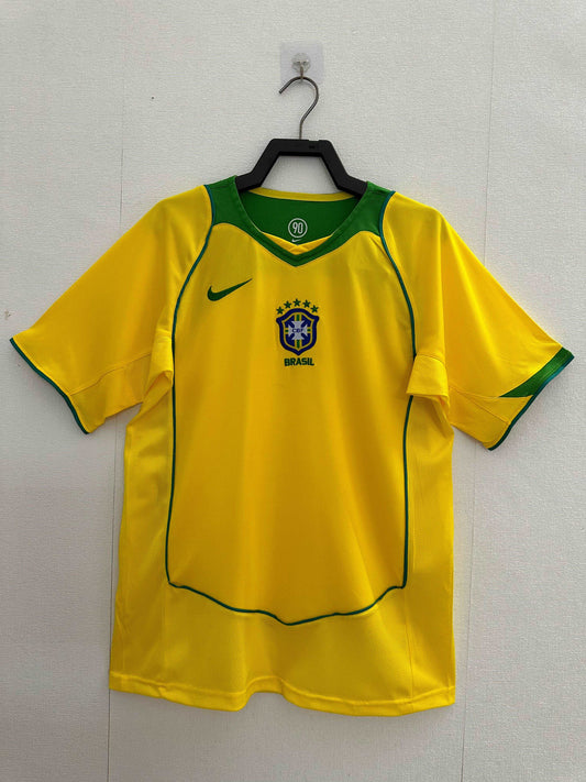 2004 Brazil Home Shirt - Retro Classic Kits