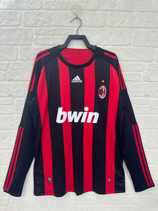 2008-09 AC Milan Home Shirt - Long Sleeve - Retro Classic Kits