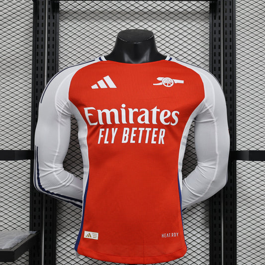 2024-25 Arsenal Home Shirt - Long Sleeve [Player Version] - Retro Classic Kits