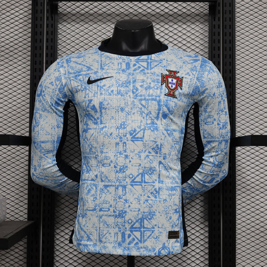 2024 Portugal Away Shirt - Long Sleeve [Player Version] - Retro Classic Kits