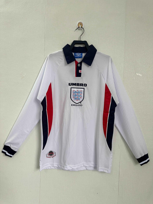 1998 England Home Shirt - Long Sleeve - Retro Classic Kits