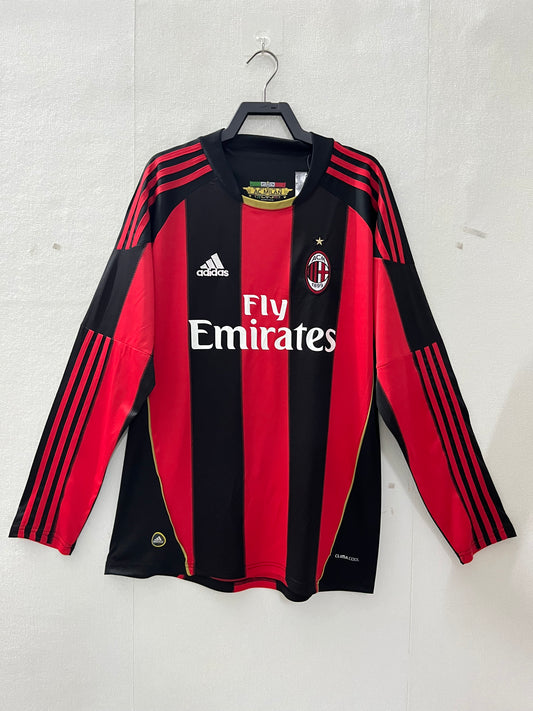 2010-11 AC Milan Home Shirt - Long Sleeve