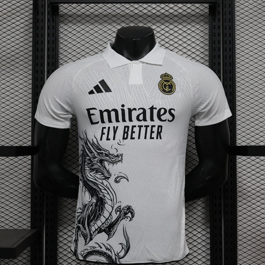 Limited Edition Real Madrid Shirt - Dragon White [Player Version] - Retro Classic Kits