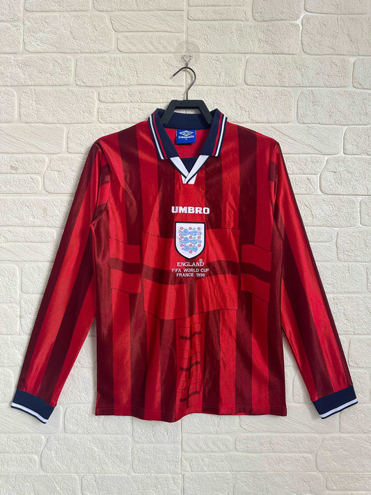 1998 England Away Shirt - Long Sleeve