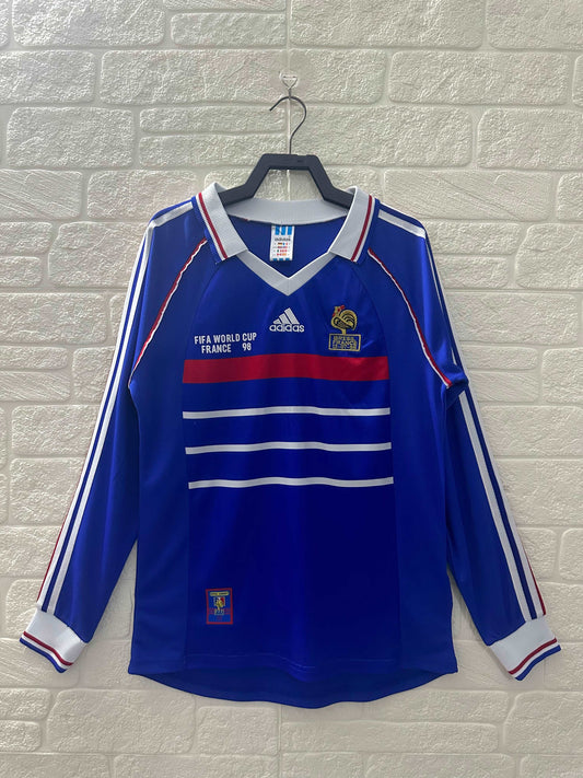 1998 France Home Shirt - Long Sleeve - Retro Classic Kits