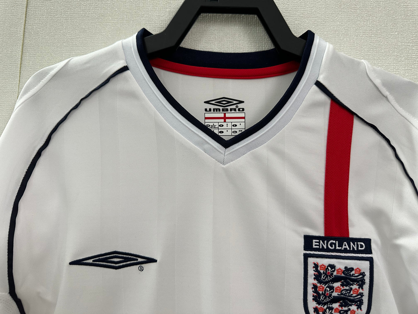 Camiseta de local de Inglaterra 2002 - Manga larga