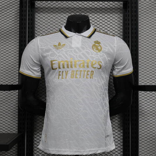 Limited Edition Real Madrid Shirt - Originals White and Gold [Player Version] - Retro Classic Kits