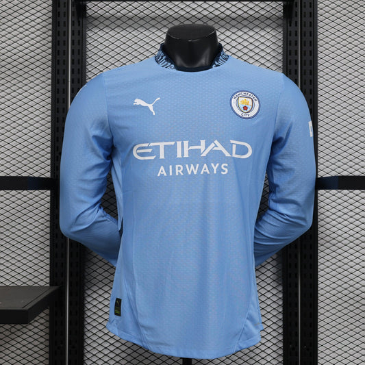 2024-25 Manchester City Home Shirt - Long Sleeve [Player Version] - Retro Classic Kits