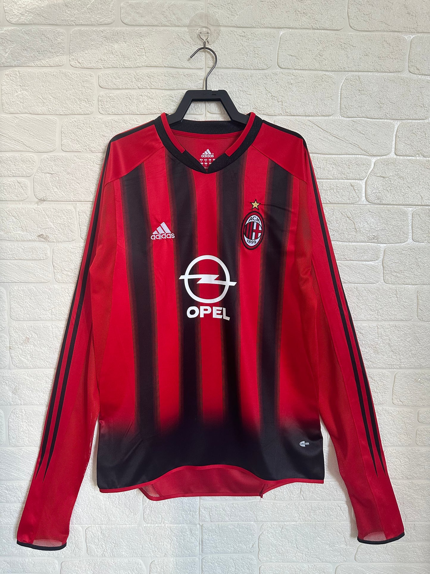 2004-05 AC Milan Home Shirt - Long Sleeve