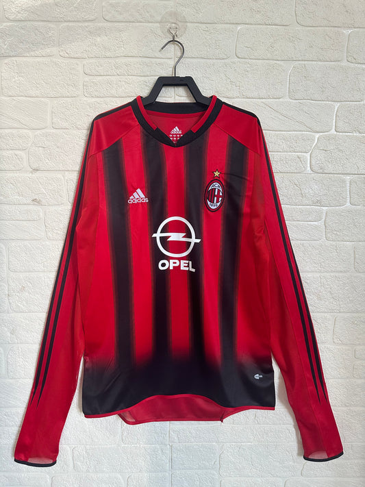 2004-05 AC Milan Home Shirt - Long Sleeve - Retro Classic Kits