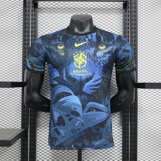 Limited Edition Brazil Shirt - Blue Tiger [Player Version] - Retro Classic Kits