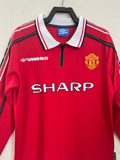 1998-99 Manchester United Home Shirt - Long Sleeve